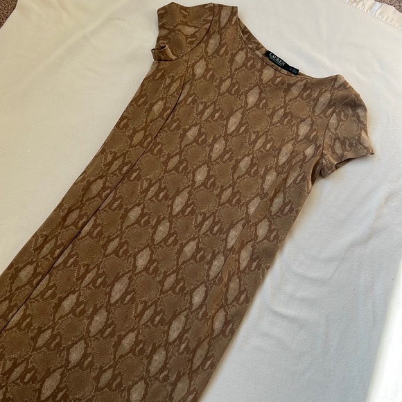 Lauren Ralph Lauren Brown Snake Print Dress - Picture 4 of 8